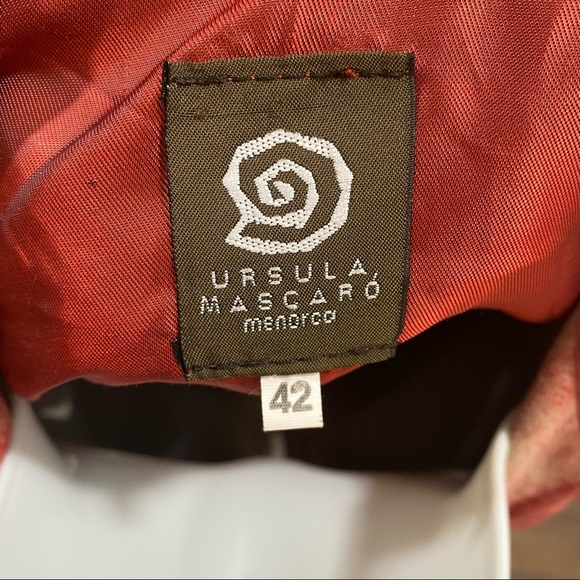 Ursula Mascaro Menorca Red Tie Collared Jacket - Picture 7 of 10